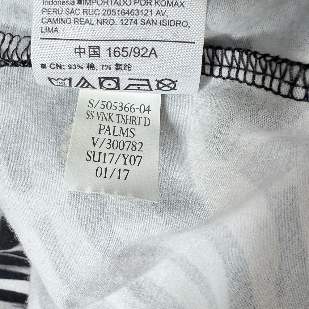 Old Navy T-Shirt Dress Women Sz M Black/Gray Palm Leaves Botanical Stretch - Picture 11 of 11